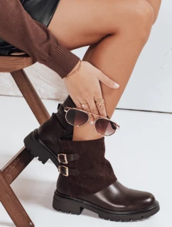 Dámské hnědé kozačky model 21992389 - Dstreet