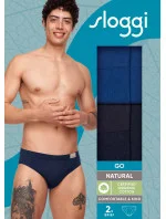 Pánské slipy GO Natural Brief C2P BLUE DARK COMBINATION modrá model 20755427 - Sloggi