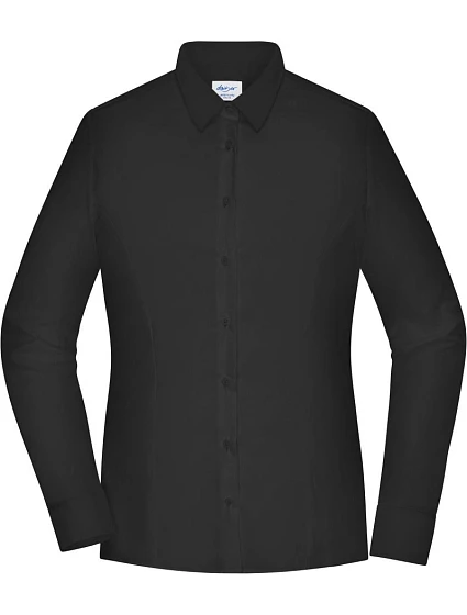 JN Popelínová halenka slim fit s dlouhým rukávem 02. black model 22445760 - Daiber JN Popelínová halenka slim fit s dlouhým rukávem 02. black model 22445760 - Daiber
