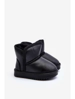 Dětské zimní boty s podšívkou z kožešiny černé model 21645787 - Boto