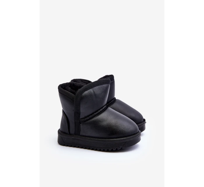 Dětské zimní boty s podšívkou z kožešiny černé model 21645787 - Boto
