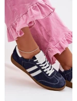 Zazoo N1068 Semišové Nízké Dámské Tenisky Tmavě Modré