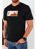 Pánske tričko s potlačou čierne Dstreet RX5485