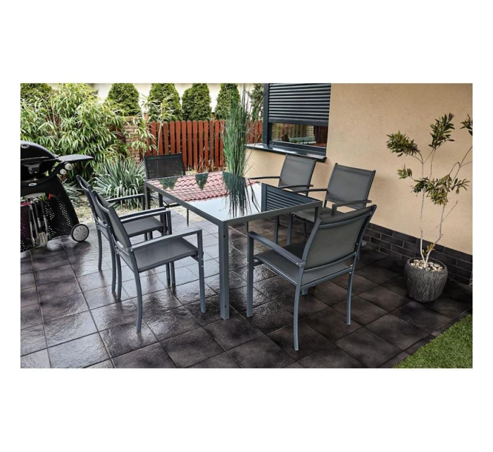 ZÁHRADNÝ STÔL 150x90x73 cm tmavosivý