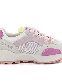 Dámské semišové kožené polobotky růžové model 22068901 - VINCEZA