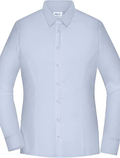 JN Popelínová halenka slim fit s dlouhým rukávem 02. light blue model 22445774 - Daiber