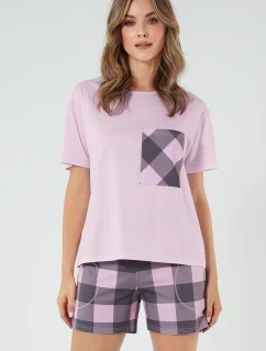 Talianska móda Kayo crêpe farba:ružová/print