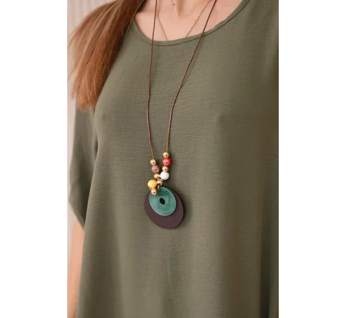 Sada halenky + kalhot s přívěskem khaki Sada halenky + kalhot s přívěskem khaki