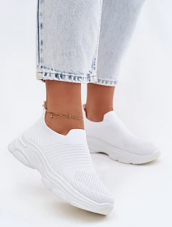 Materiálové Vkládací Sportovní Dámské Boty Bílé Floraine