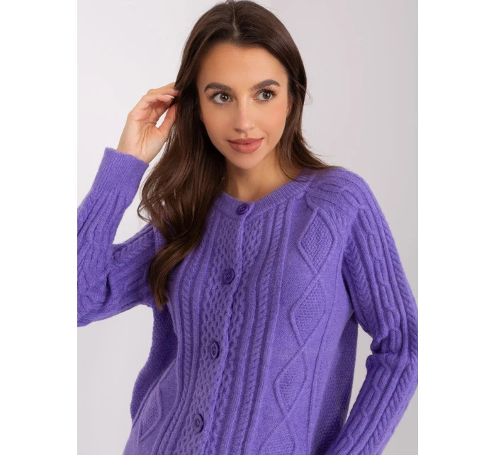 Sweter AT SW fioletowy model 18959471 - FPrice Sweter AT SW fioletowy model 18959471 - FPrice