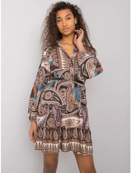 Šaty DHJ SK 15053.61 čierna a béžová Šaty DHJ SK 15053.61 čierna a béžová