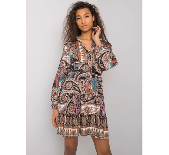 Šaty DHJ SK 15053.61 čierna a béžová Šaty DHJ SK 15053.61 čierna a béžová