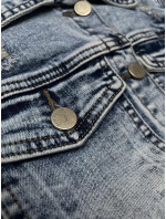Svetlomodrá klasická dámska džínsová bunda (W025-B)