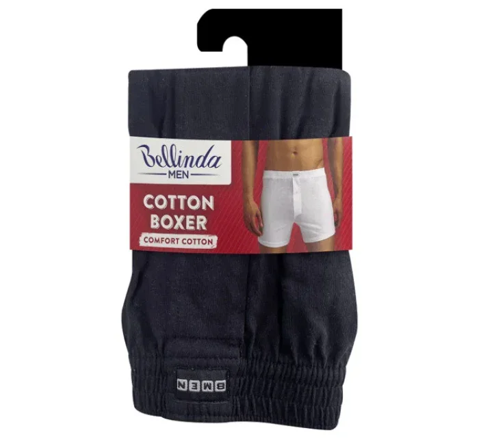 Volné pánské bavlněné boxerky COTTON BOXER - BELLINDA - černá