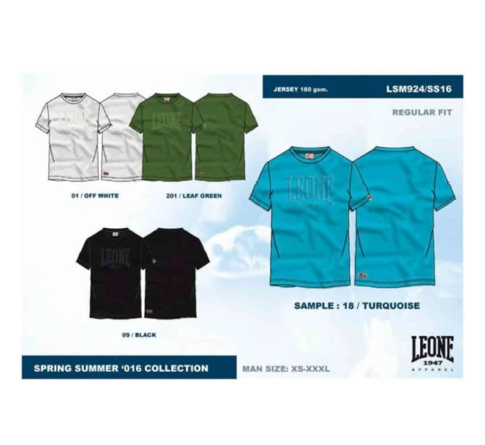 pánské tričko tyrkysové model 21348651 - LEONE