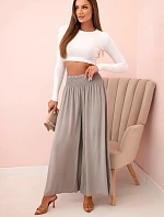 Dámske viskózové nohavice s elastickým pásom fango