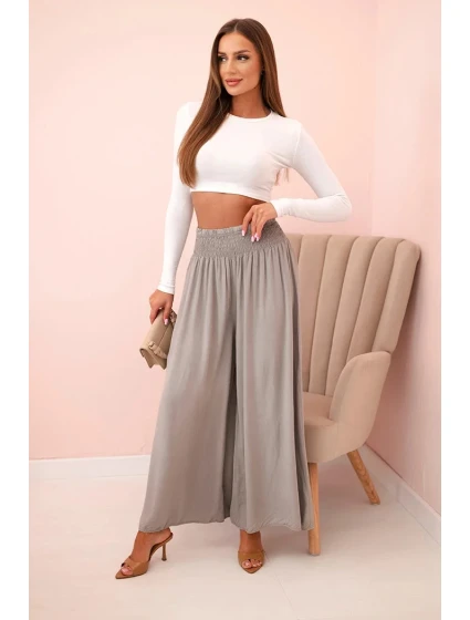 Dámské viskózové kalhoty s elastickým pasem fango