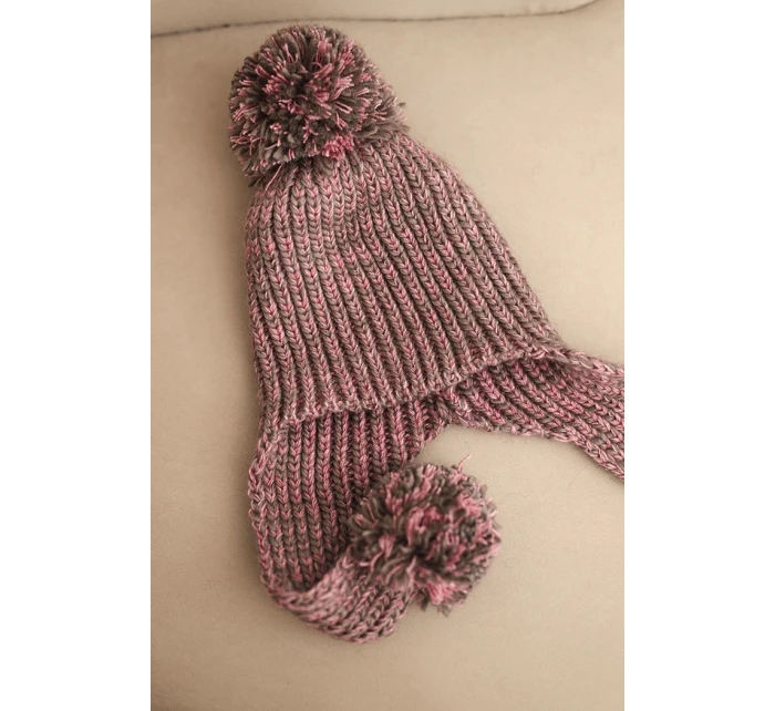 Dámská čepice ušanka Emma K343 pudrově růžová