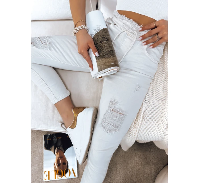 Dámské džínové kalhoty light beige Dstreet model 21967904 - FashionStreet