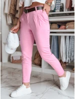 Dámské chinos kalhoty s páskem růžové Dstreet model 21986428 - FashionStreet