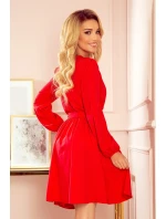 Bind - Červené dámske šaty s dekoltom 339-1 Bind - Červené dámske šaty s dekoltom 339-1