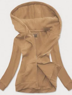 Dámska športová mikina v nahej farbe (W03-160)