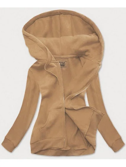 Dámska športová mikina v nahej farbe (W03-160)