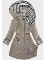 Tmavobéžová bunda parka s ozdobnou podšívkou BH Forever (2) (BH-2401) Tmavobéžová bunda parka s ozdobnou podšívkou BH Forever (2) (BH-2401)