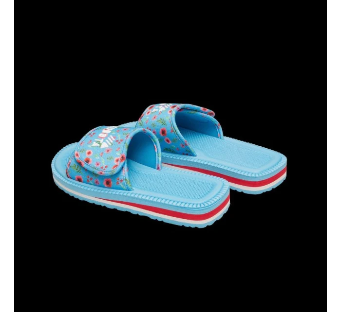 Klapky na suchý zip vícebarevné květinové modré model 21721318 - Kubota Klapky na suchý zip vícebarevné květinové modré model 21721318 - Kubota