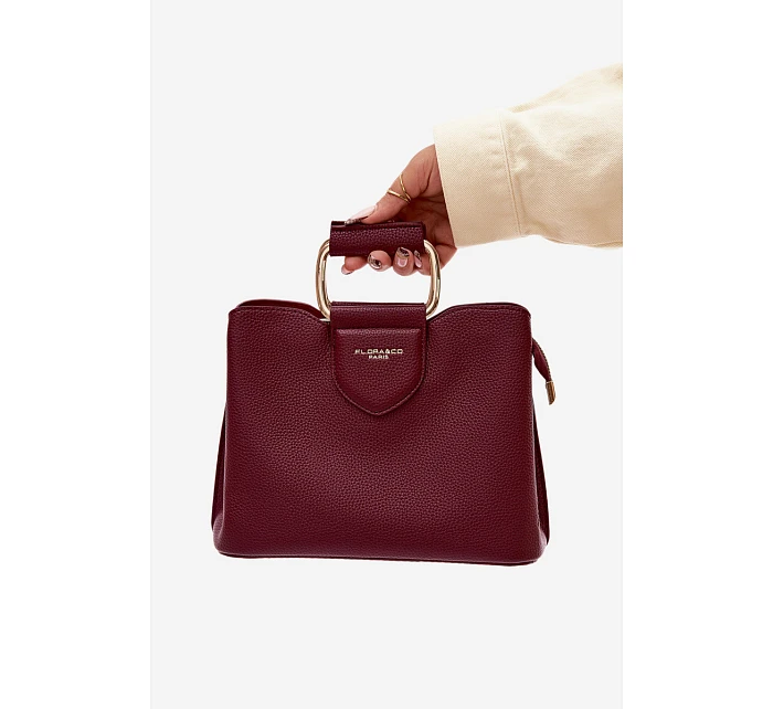 Malá kabelka z eko kůže bordó model 22111494 - Flora&Co