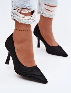 Materiálové Podpatky Lodičky Černé model 22102879 - Boto