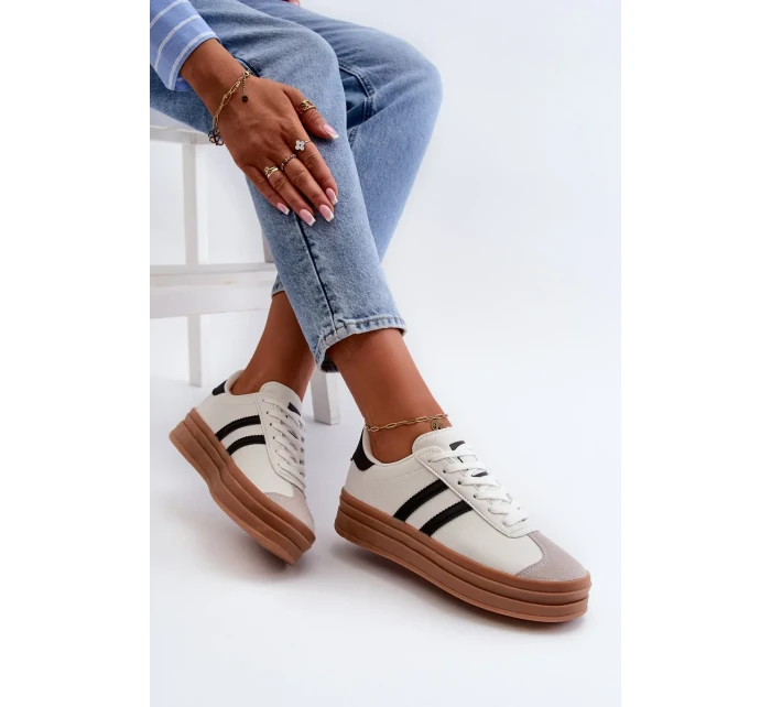 Dámske tenisky na platforme White Egelia Dámske tenisky na platforme White Egelia