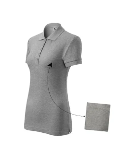 Bavlnené dámske polo tričko tmavosivé