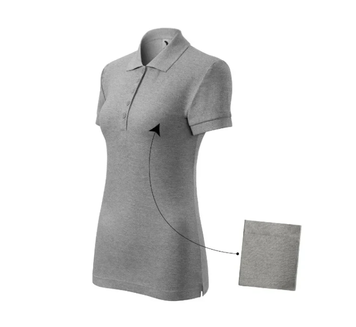 Bavlnené dámske polo tričko tmavosivé Bavlnené dámske polo tričko tmavosivé