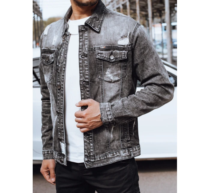 Pánska džínsová bunda čierna FashionStreet TX4696