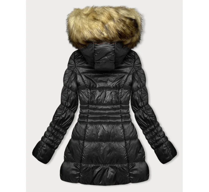 Černá dámská prošívaná bunda pro přechodné období model 18894355 - LHD Černá dámská prošívaná bunda pro přechodné období model 18894355 - LHD