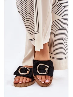 Plné Dámské Sandály S Ozdobným Detalem Černé model 21689985 - Boto