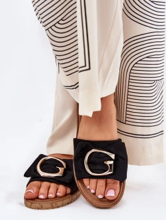 Plné Dámské Sandály S Ozdobným Detalem Černé model 21689985 - Boto