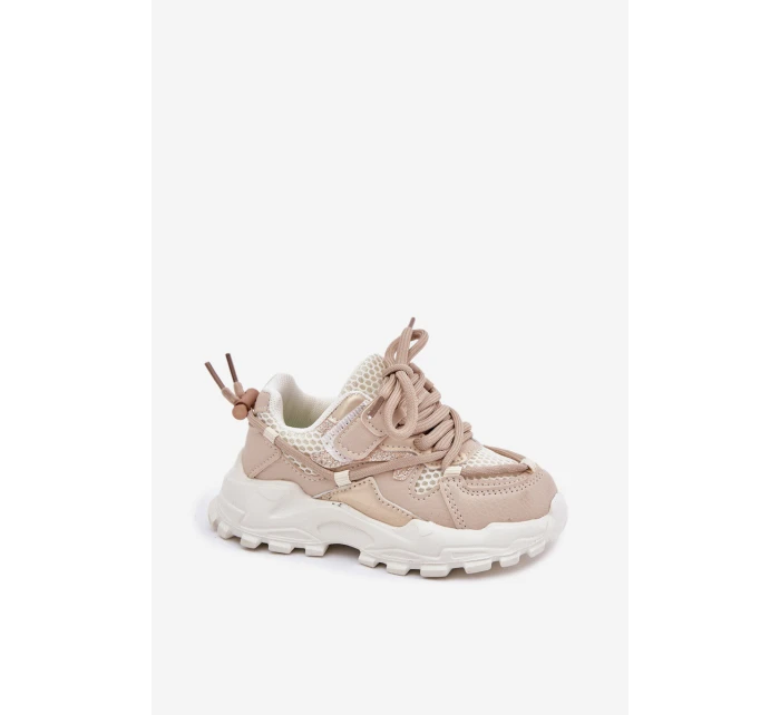 Buty Sportowe Sneakersy Dziecięce Beżowe Tilvianea