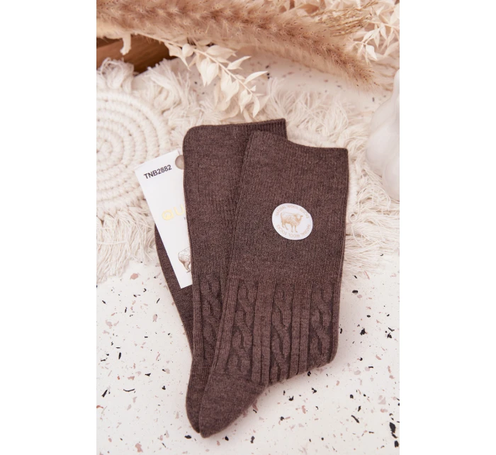 Dámske dlhé vlnené ponožky - tmavosivé Dámske dlhé vlnené ponožky - tmavosivé