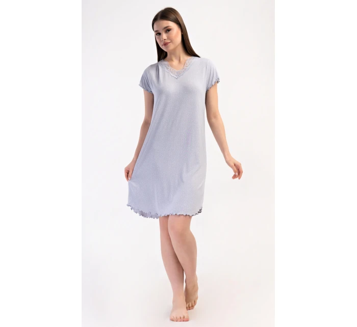 Dámska nočná košeľa s krátkym rukávom Snowflake