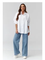 Košeľa s dlhým rukávom model 224103 Makadamia Košeľa s dlhým rukávom model 224103 Makadamia