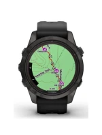 Hodinky Garmin Fenix 7S Pro 42mm Sapphire Solar šedé titánové DLC s čiernym remienkom Hodinky Garmin Fenix 7S Pro 42mm Sapphire Solar šedé titánové DLC s čiernym remienkom