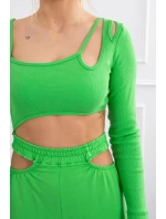Sada s blúzkou top zelená neónová