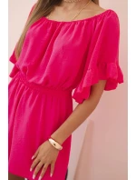 Dámsky bavlnený overal bez rukávov so zaväzovaním v páse ecru