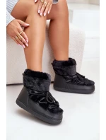 Śniegowce Z Futerkiem I Wiązaniem Czarne Silvara Śniegowce Z Futerkiem I Wiązaniem Czarne Silvara