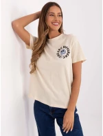 Tričko model 20941886 světle béžové - FPrice Tričko model 20941886 světle béžové - FPrice