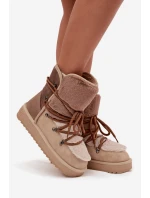 Dámské sněhové boty s kožíškem Béžová model 21803133 - D.Franklin