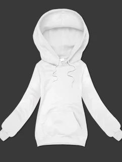 Biela voľná klokanka s kapucňou S'West (B-11#)