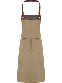 Premier PR 123 Zásterka s náprsenkou „Espresso“ 39.0123 khaki/hnedá